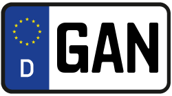 Grafik KFZ-Kennzeichen GAN