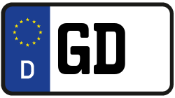 Grafik KFZ-Kennzeichen GD
