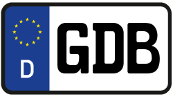Grafik KFZ-Kennzeichen GDB