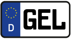 Grafik KFZ-Kennzeichen GEL