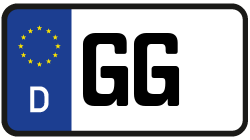 Grafik KFZ-Kennzeichen GG