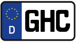 Grafik KFZ-Kennzeichen GHC