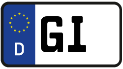 Grafik KFZ-Kennzeichen GI