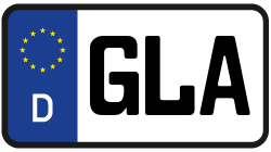 Grafik KFZ-Kennzeichen GLA
