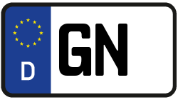 Grafik KFZ-Kennzeichen GN