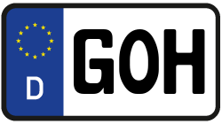 Grafik KFZ-Kennzeichen GOH