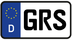 Grafik KFZ-Kennzeichen GRS