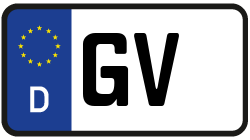 Grafik KFZ-Kennzeichen GV