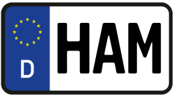 Grafik KFZ-Kennzeichen HAM