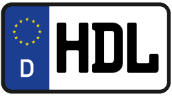 Grafik KFZ-Kennzeichen HDL