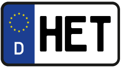 Grafik KFZ-Kennzeichen HET