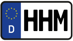 Grafik KFZ-Kennzeichen HHM