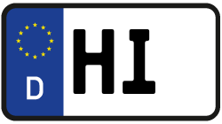 Grafik KFZ-Kennzeichen HI