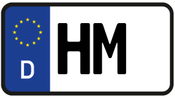 Grafik KFZ-Kennzeichen HM