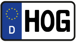 Grafik KFZ-Kennzeichen HOG