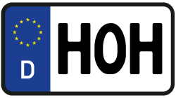 Grafik KFZ-Kennzeichen HOH