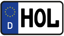 Grafik KFZ-Kennzeichen HOL