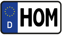Grafik KFZ-Kennzeichen HOM