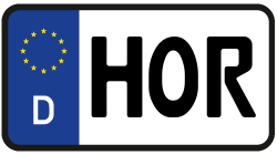 Grafik KFZ-Kennzeichen HOR