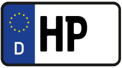 Grafik KFZ-Kennzeichen HP