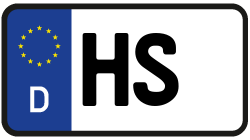 Grafik KFZ-Kennzeichen HS