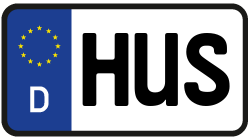 Grafik KFZ-Kennzeichen HUS