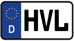 Grafik KFZ-Kennzeichen HVL