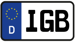 Grafik KFZ-Kennzeichen IGB