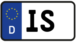 Grafik KFZ-Kennzeichen IS