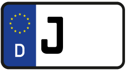 Grafik KFZ-Kennzeichen J