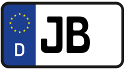 Grafik KFZ-Kennzeichen JB