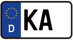 Grafik KFZ-Kennzeichen KA