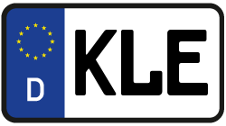 Grafik KFZ-Kennzeichen KLE