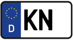 Grafik KFZ-Kennzeichen KN