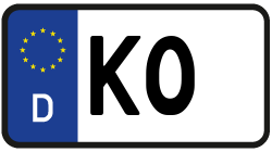 Grafik KFZ-Kennzeichen KO