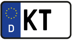 Grafik KFZ-Kennzeichen KT