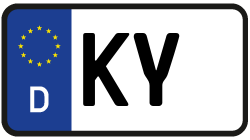 Grafik KFZ-Kennzeichen KY