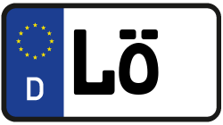 Grafik KFZ-Kennzeichen LÖ