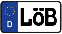 Grafik KFZ-Kennzeichen LÖB