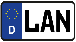 Grafik KFZ-Kennzeichen LAN