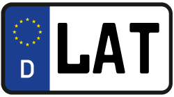 Grafik KFZ-Kennzeichen LAT