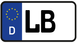 Grafik KFZ-Kennzeichen LB