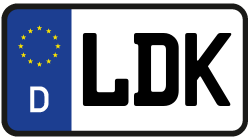 Grafik KFZ-Kennzeichen LDK