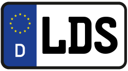 Grafik KFZ-Kennzeichen LDS