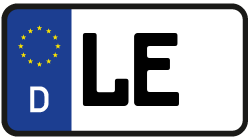 Grafik KFZ-Kennzeichen LE