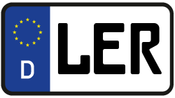 Grafik KFZ-Kennzeichen LER