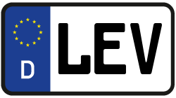 Grafik KFZ-Kennzeichen LEV