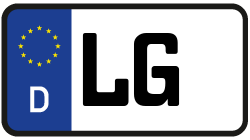 Grafik KFZ-Kennzeichen LG