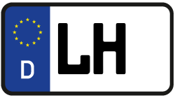 Grafik KFZ-Kennzeichen LH