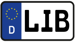 Grafik KFZ-Kennzeichen LIB